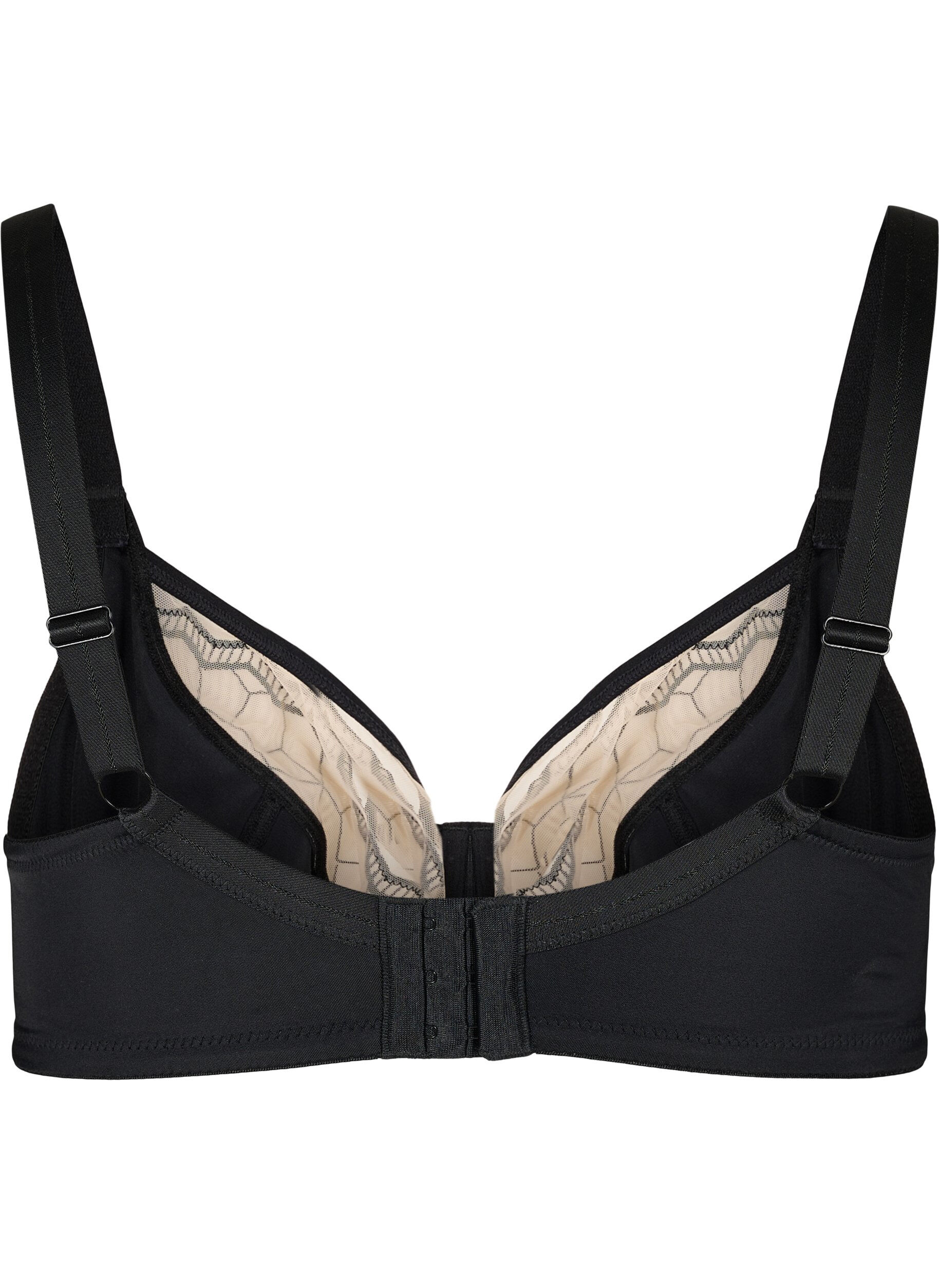 Zizzi Soutien-gorge &agrave; armatures avec motif, Black, Packshot image number 1