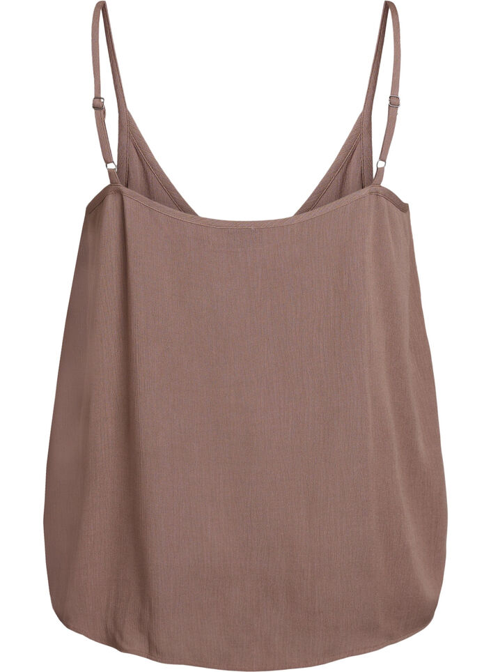 Top &agrave; bretelles en viscose, Marron, Packshot image number 1