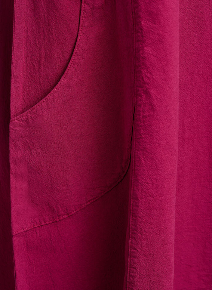 Robe &agrave; manches courtes en coton, Bordeaux, Packshot image number 3