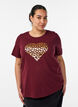 T-shirt imprim&eacute;, Bordeaux, Model image number 0
