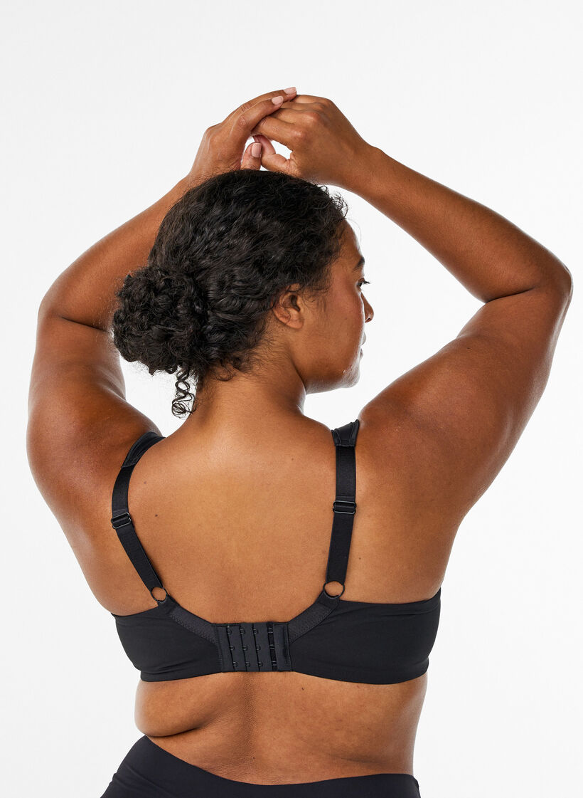 Soutien-gorge minimiseur avec bretelles rembourr&eacute;es, Noir, Model image number 2