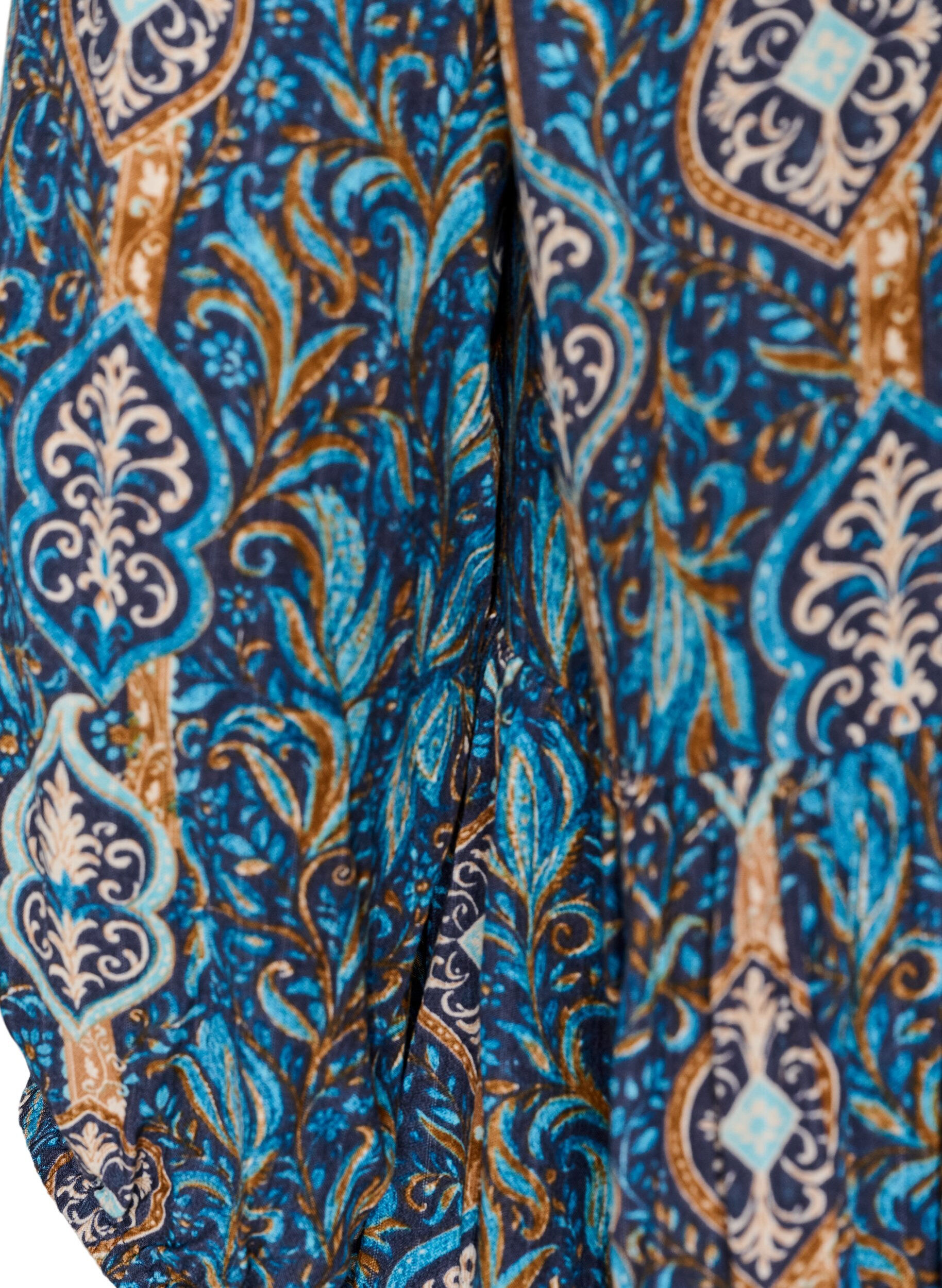 ZizziBluse mit Paisleymuster und Spitzendetails, Blau, Packshot image number 3