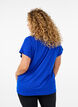 Lockeres Trainings-T-Shirt mit V-Ausschnitt, Blau, Model image number 2