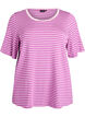 T-shirt en TENCEL&trade; Lyocell &agrave; rayures, Violet, Packshot image number 0