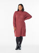 Robe en maille &agrave; col roul&eacute;, Bordeaux, Model image number 0