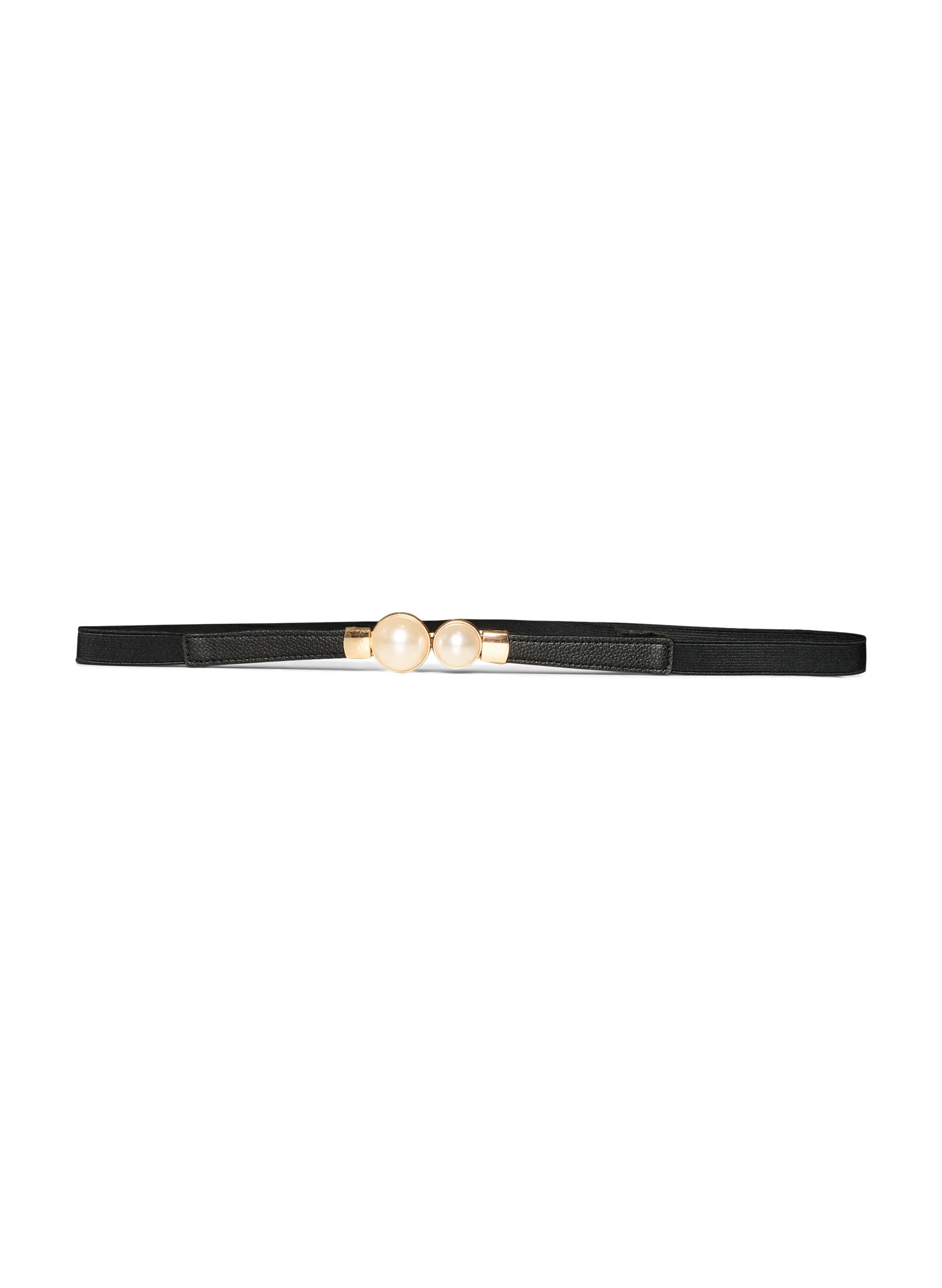 ZizziElastischer Tailleng&uuml;rtel mit Perlendetails, Schwarz, Packshot image number 0