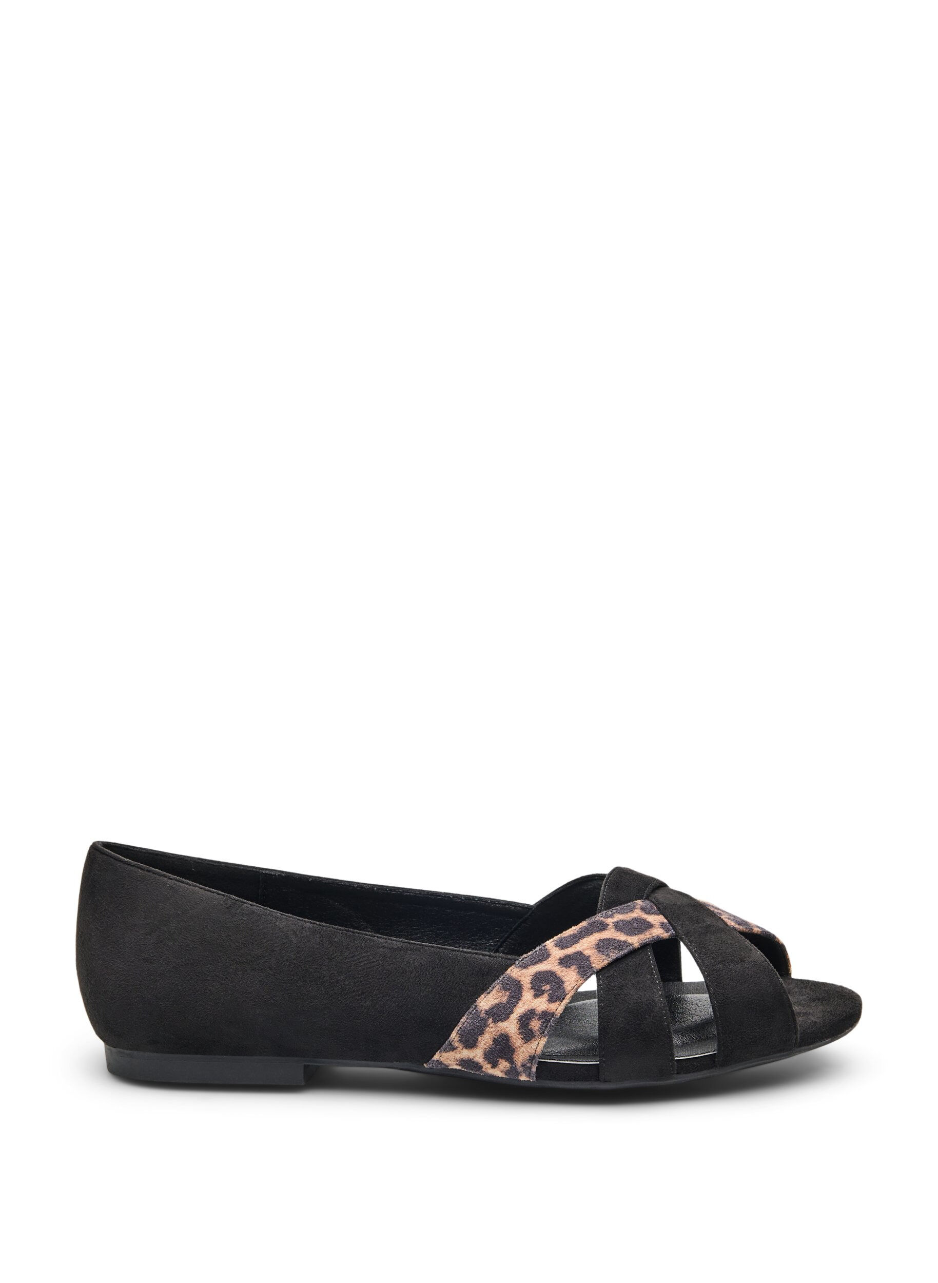 Zizzi Large - Ballerines pointues, Noir, Packshot image number 0
