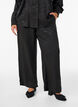 Pantalon ample &agrave; motif cachemire et taille haute, Noir, Model image number 2