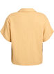 Blouse en mousseline de coton &agrave; manches courtes, Jaune clair, Packshot image number 1