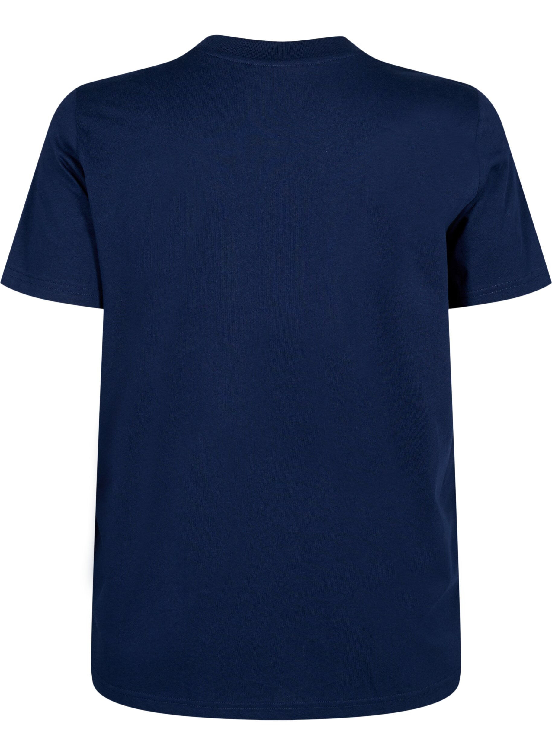 ZizziT-shirt basique en coton &agrave; col rond, Bleu, Packshot image number 1