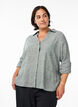Bluse aus Leinen und Viskose mit 3/4-Ärmeln, Grün, Model image number 0