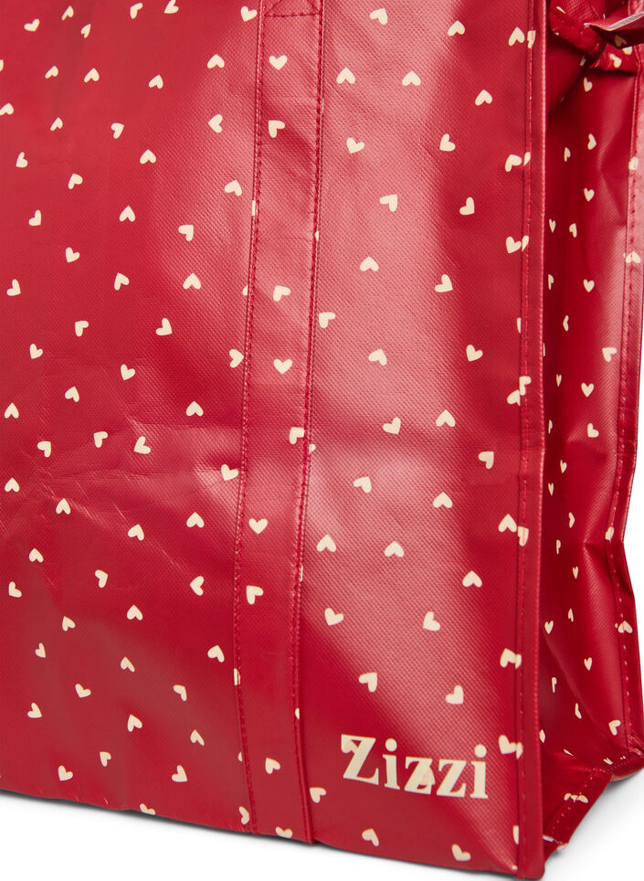 Einkaufstasche mit Rei&szlig;verschluss, Rot, Packshot image number 2