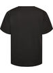 T-shirt avec fentes et fermetures par n&oelig;uds d&eacute;coratifs, Noir, Packshot image number 1