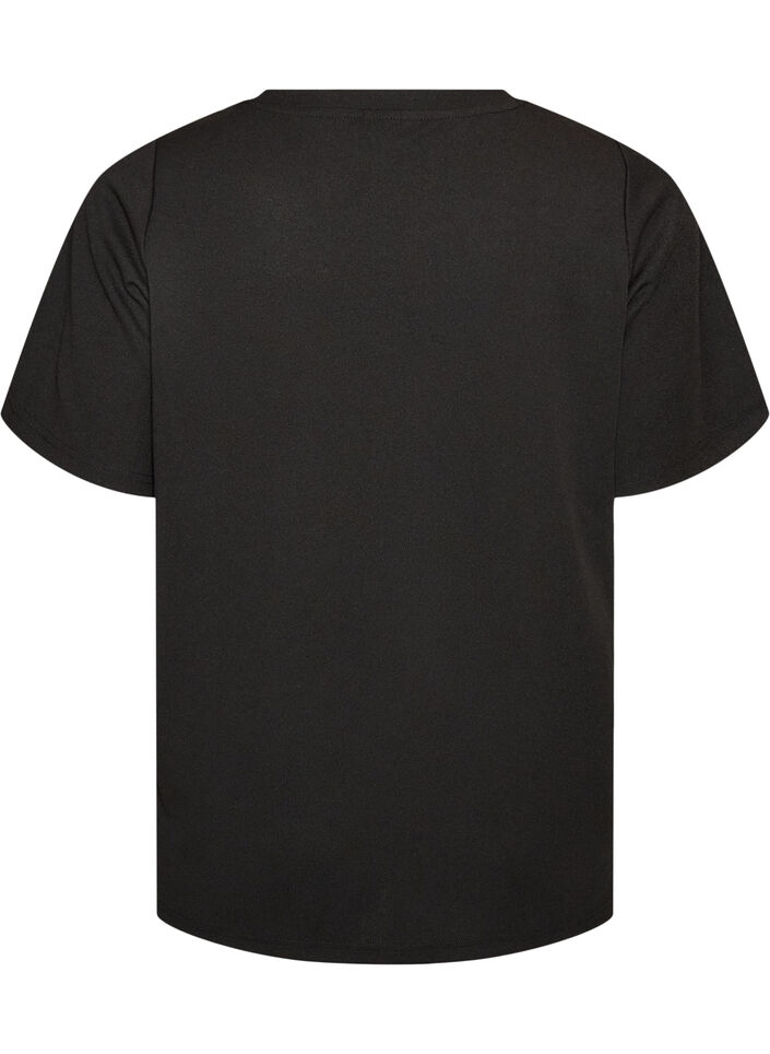 T-shirt avec fentes et fermetures par n&oelig;uds d&eacute;coratifs, Noir, Packshot image number 1