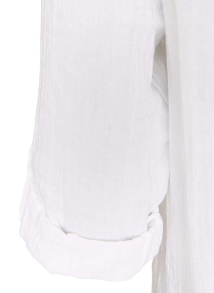 Tunique en mousseline de coton avec broderie anglaise, Blanc, Packshot image number 3