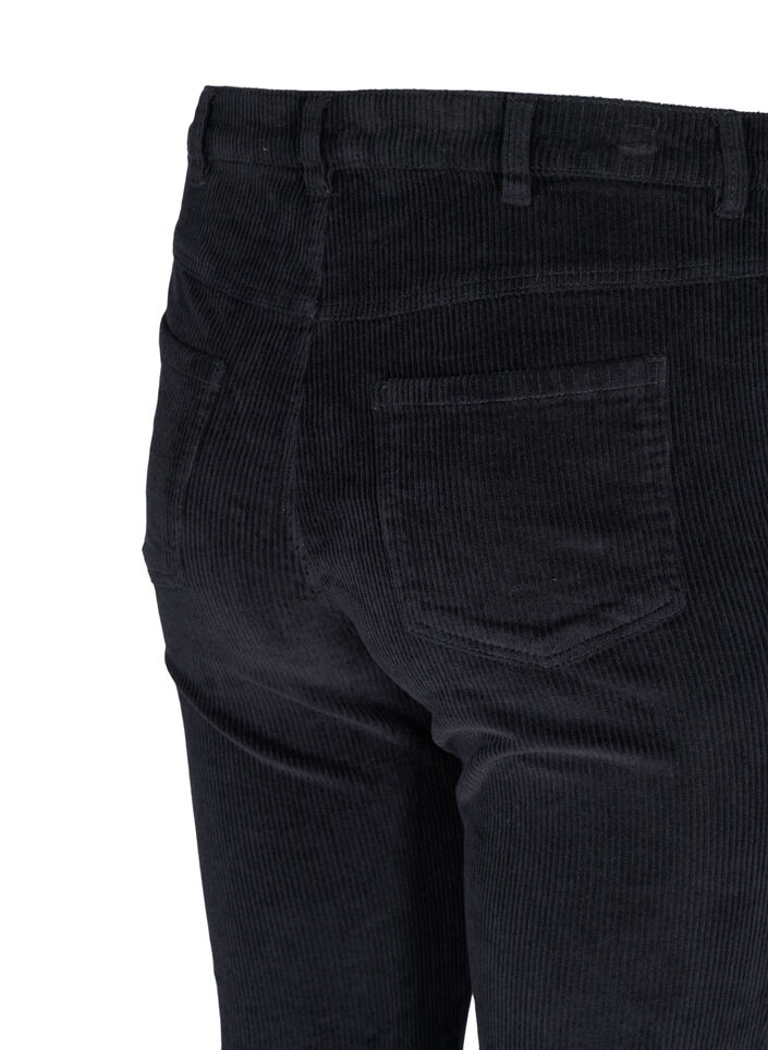 Samthose mit Bootcut, Black, Packshot image number 3