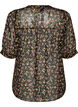 Gebl&uuml;mte Bluse mit V-Ausschnitt, Schwarz, Packshot image number 1