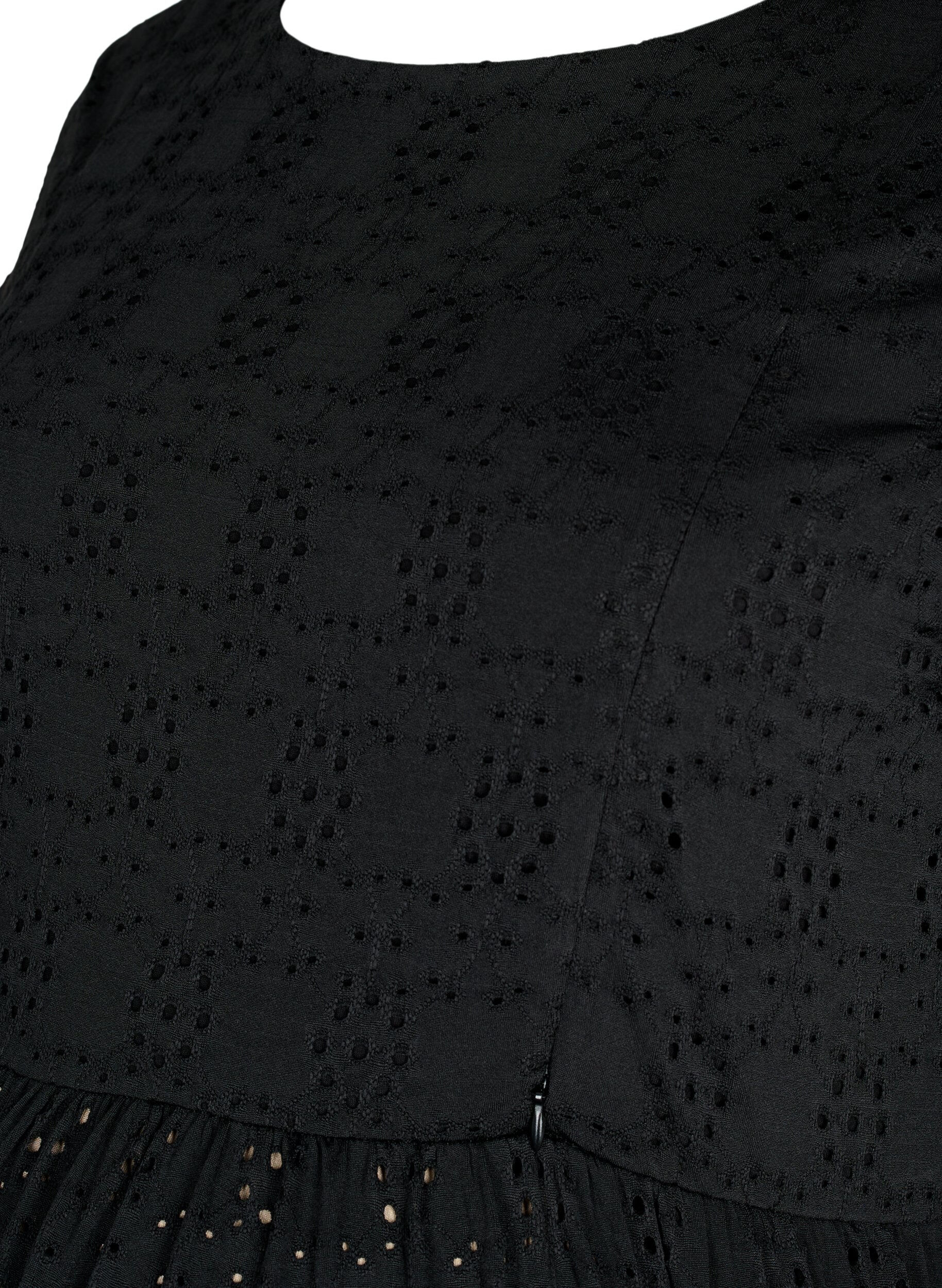 Zizzi Robe de grossesse en broderie anglaise avec fonction d'allaitement, Black, Packshot image number 2