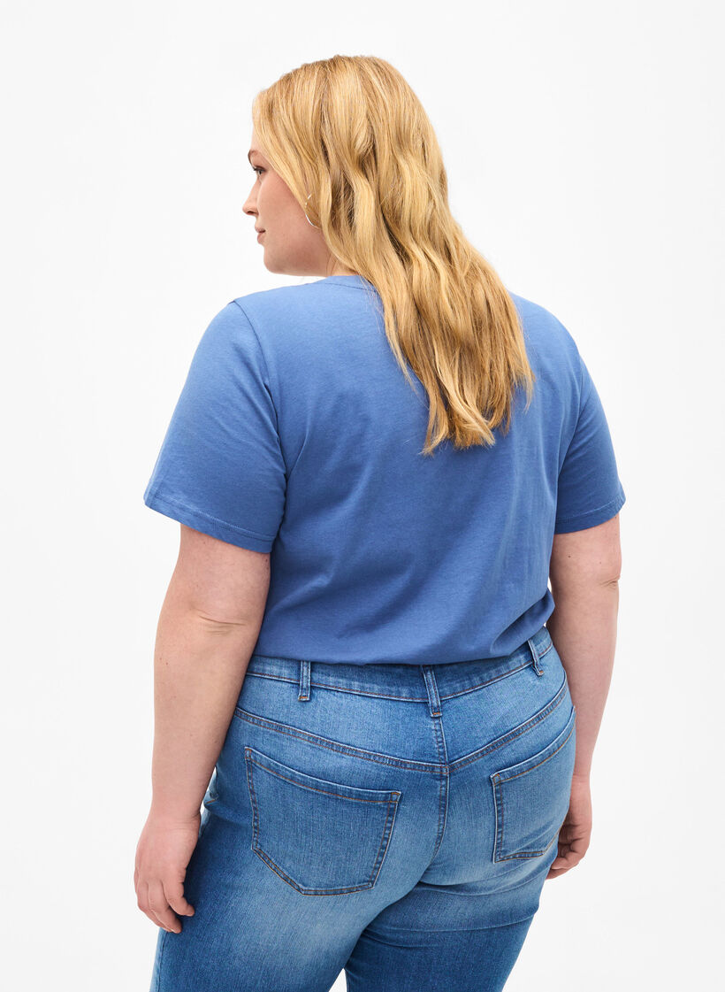 T-shirt avec motif de texte, Moonlight B. W.Navy, Model image number 1