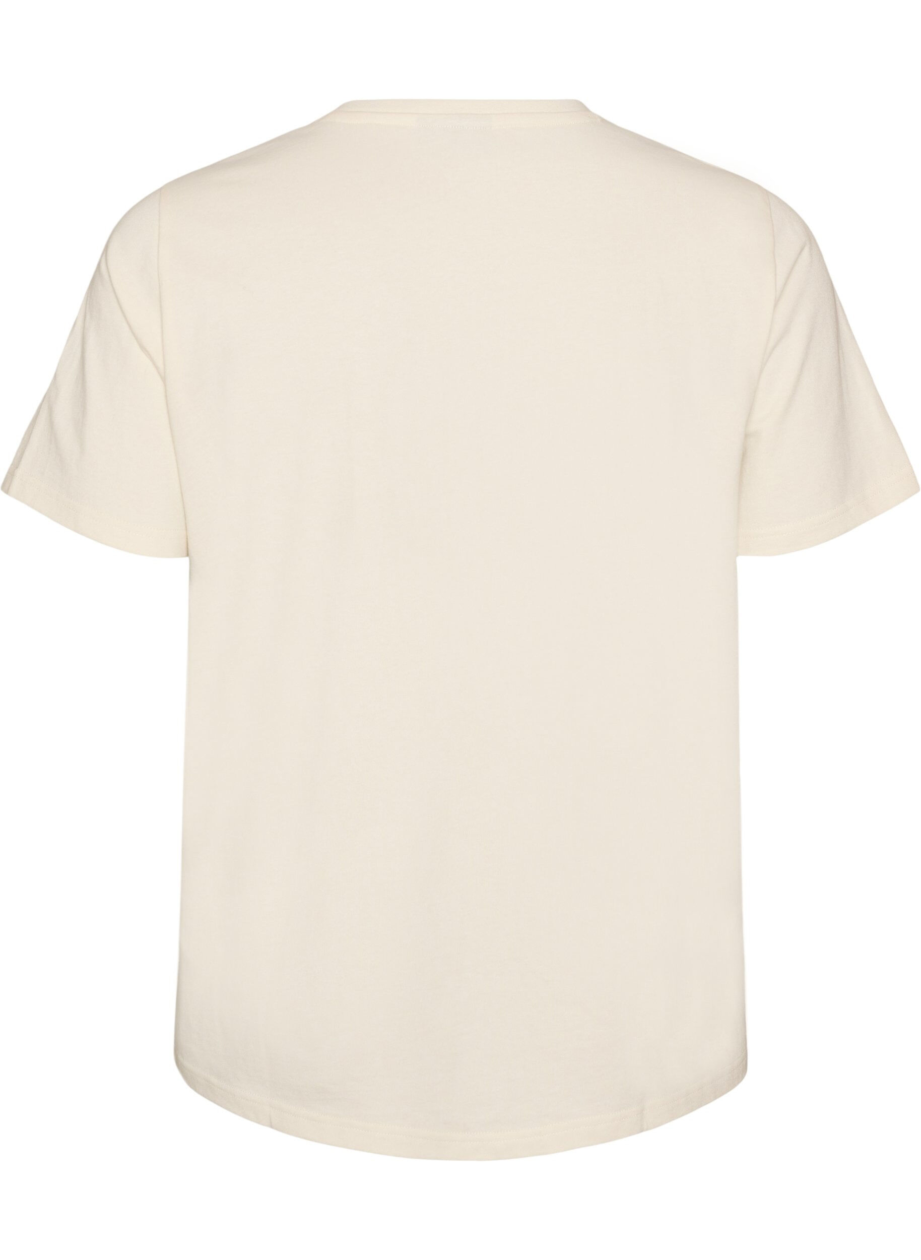 ZizziT-Shirt aus Baumwolle mit Textprint, Wei&szlig;, Packshot image number 1