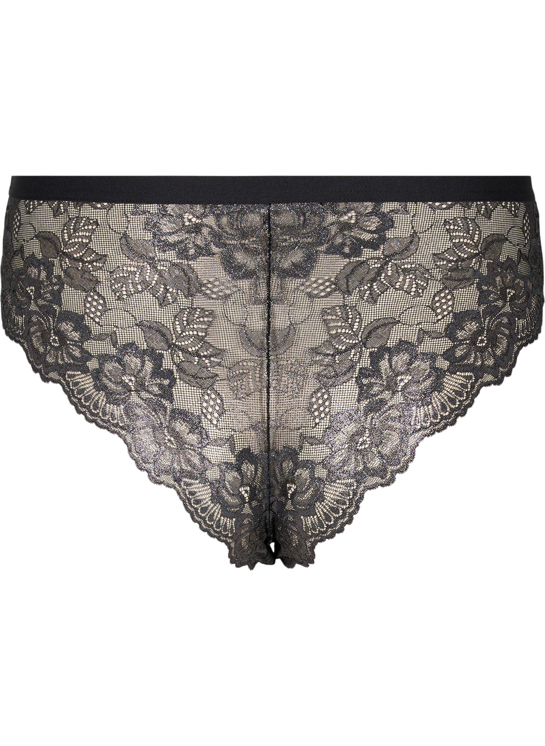 Zizzi Panty mit Spitze, Black, Packshot image number 1