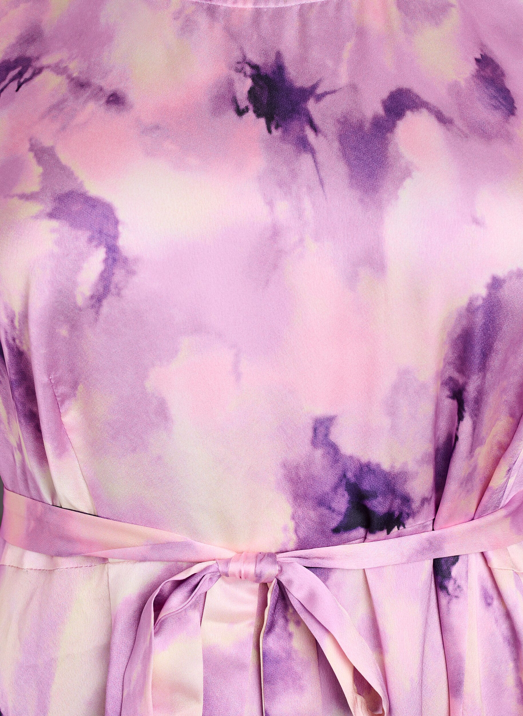 ZizziRobes de soir&eacute;e &agrave; manches courtes avec ceinture &agrave; n&oelig;ud, Violet, Packshot image number 2