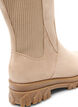 Extra-Weite - Grober Stiefel aus Wildlederimitat., Beige, Packshot image number 4