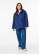 Kurze Fr&uuml;hlingsjacke mit abnehmbarer Kapuze, Blau, Model image number 1