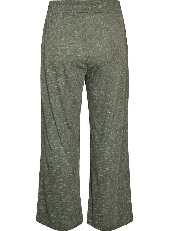 Hose aus Jersey mit weitem Bein und Taschen, Gr&uuml;n, Packshot image number 1