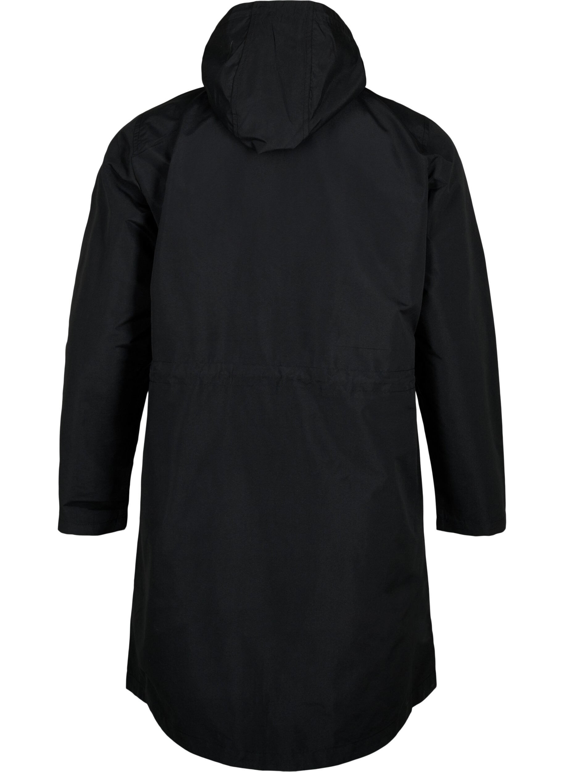 Zizzi FLASH - Parka imperm&eacute;able avec capuche, Black, Packshot image number 1