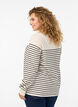 Sweatshirt mit Streifen und Textaufdruck, Beige, Model image number 2