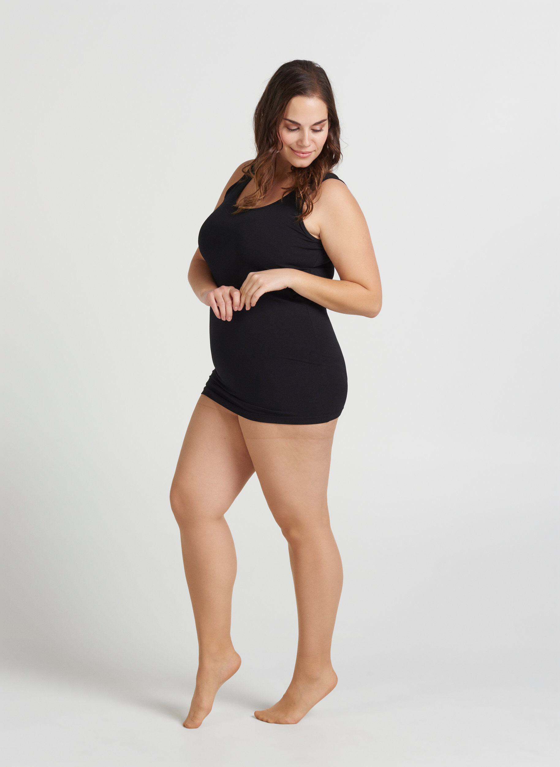 Zizzi Collants en nylon 20 deniers, Nude, Model image number 0