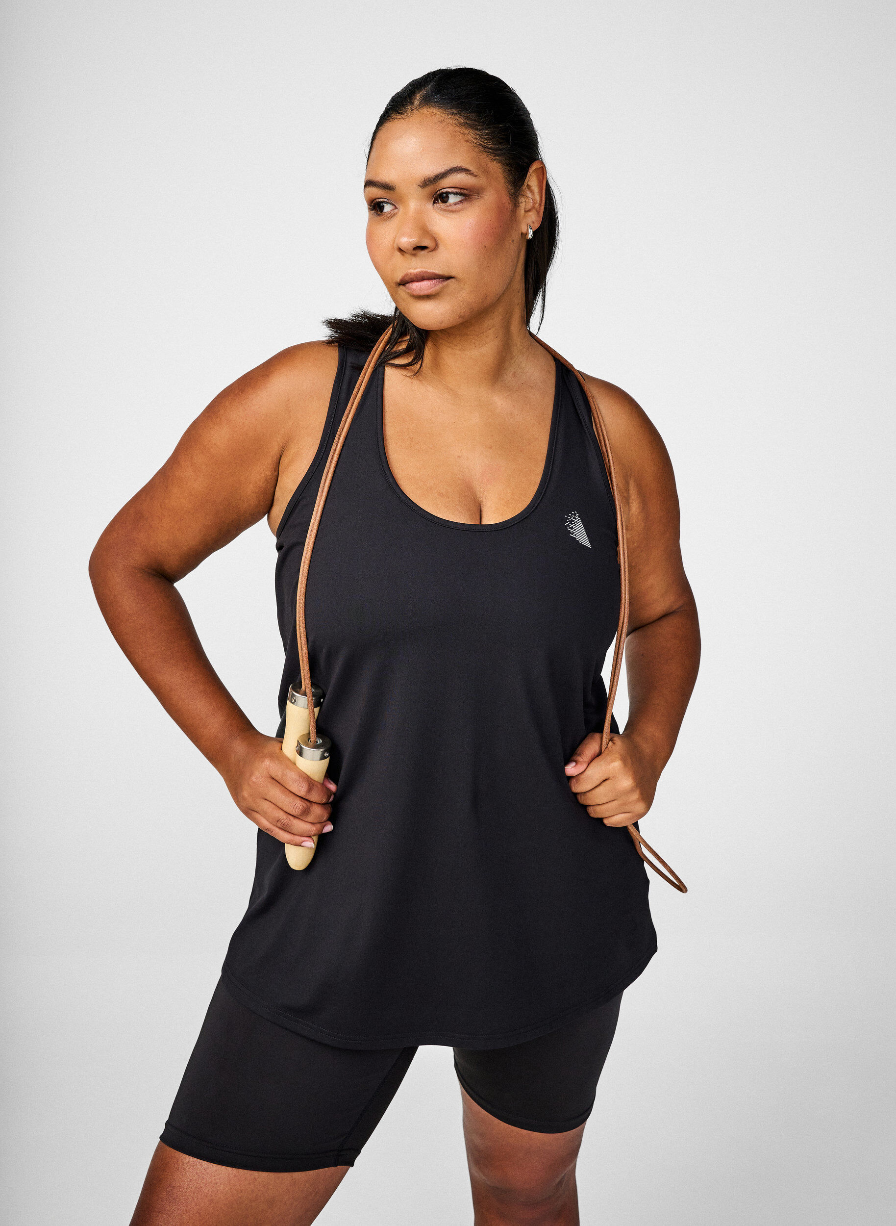 Zizzi Top de sport avec dos nageur , Noir, Image image number 0