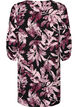 Kurzes gebl&uuml;mtes Kleid aus Viskose mit 3/4-&Auml;rmeln, Schwarz, Packshot image number 1