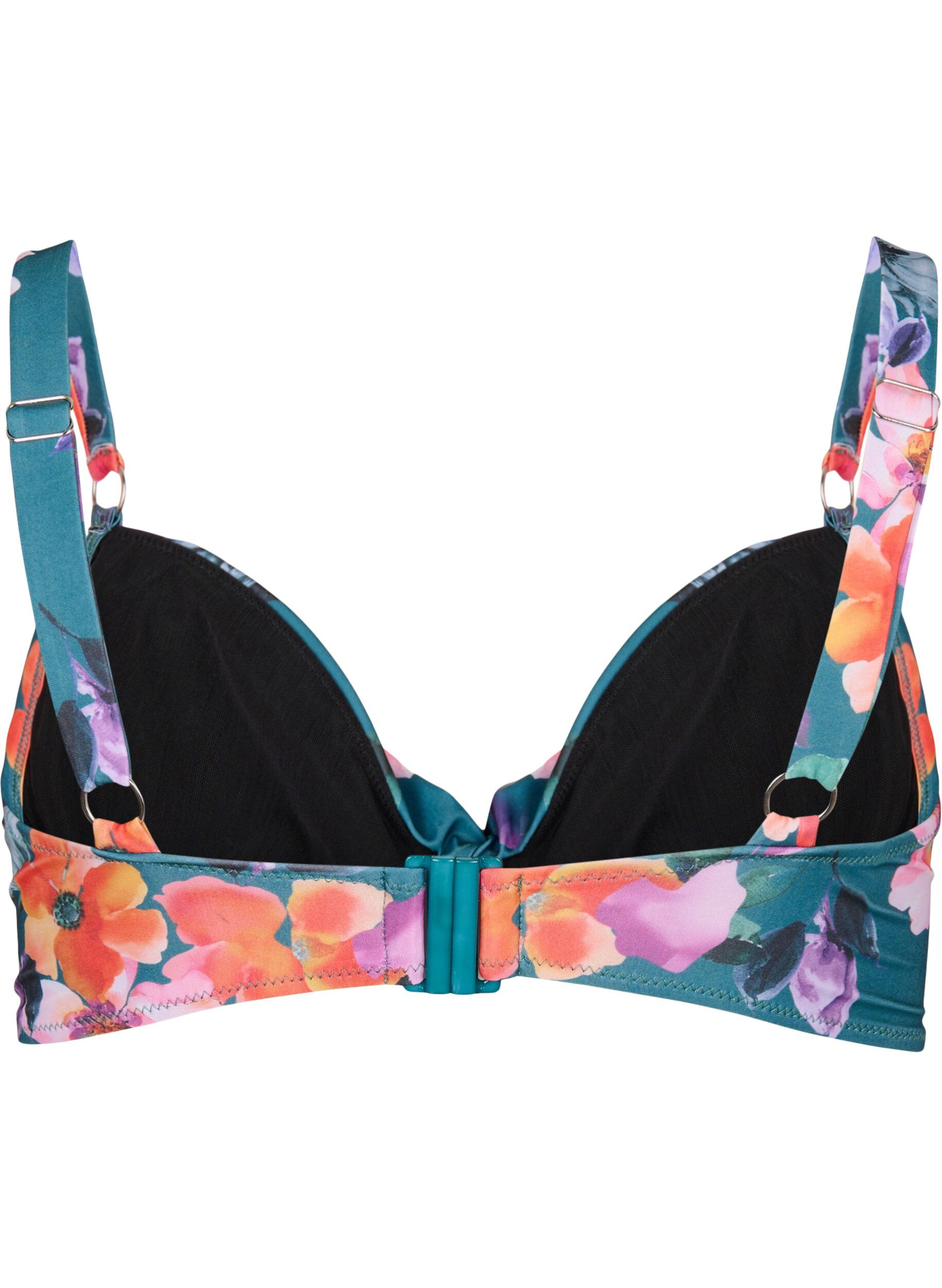 Zizzi Bedruckter Bikini BH mit B&uuml;gel, Meave Print, Packshot image number 1