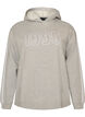 Sweat &agrave; capuche avec motif brod&eacute;, Gris, Packshot image number 0