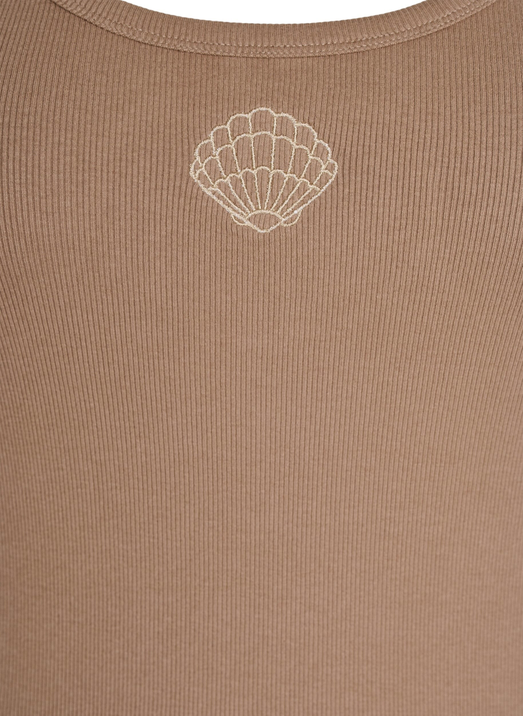 ZizziHaut ajust&eacute; avec motif, Marron, Packshot image number 2