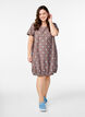 Robe en coton &agrave; manches courtes avec imprim&eacute;, Bleu, Model image number 1