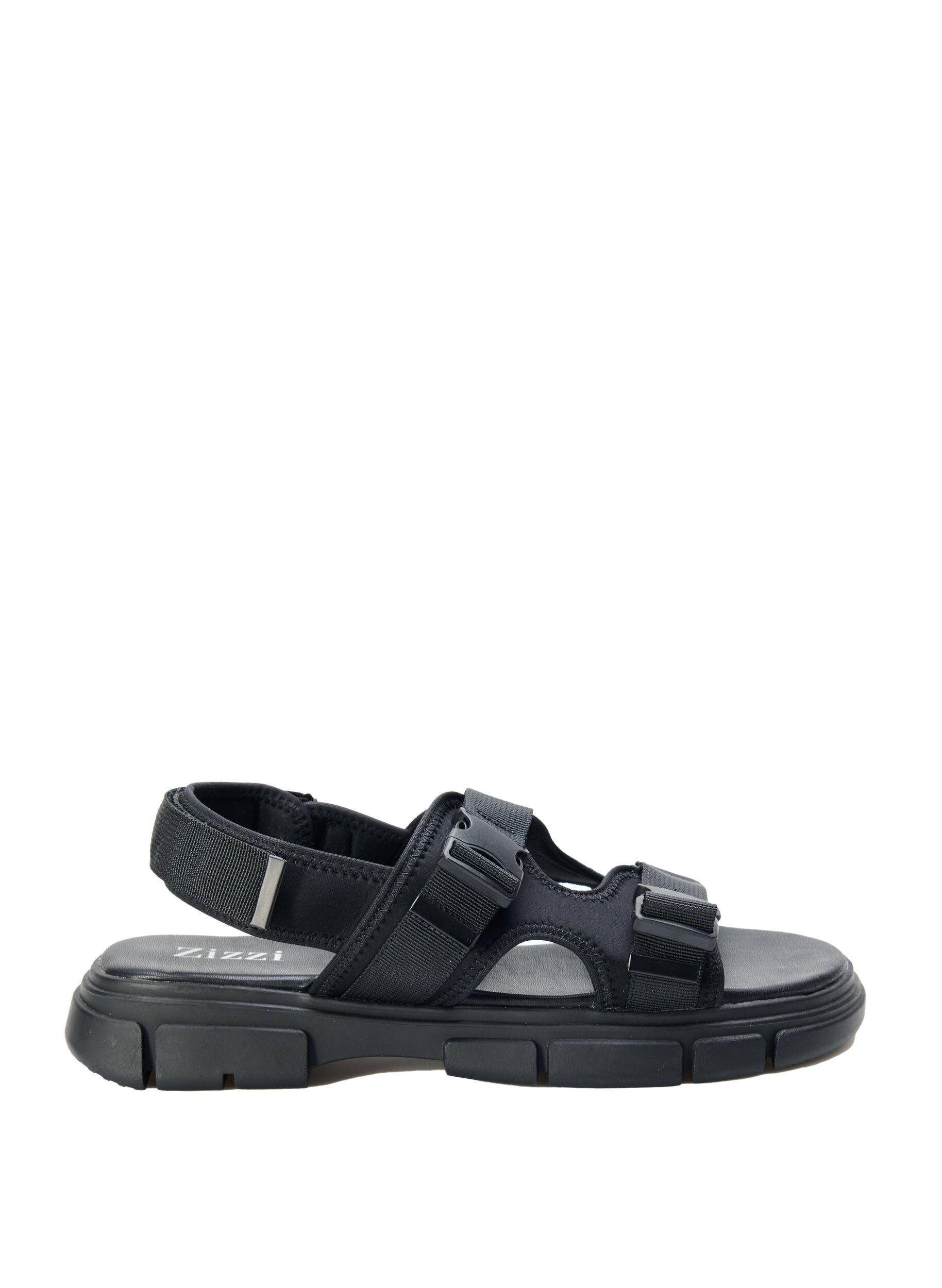 Zizzi Wide Fit Sandalen, Schwarz, Packshot image number 0