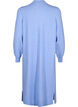Long cardigan tricoté avec poches, Cornflower Blue Mel., Packshot image number 1