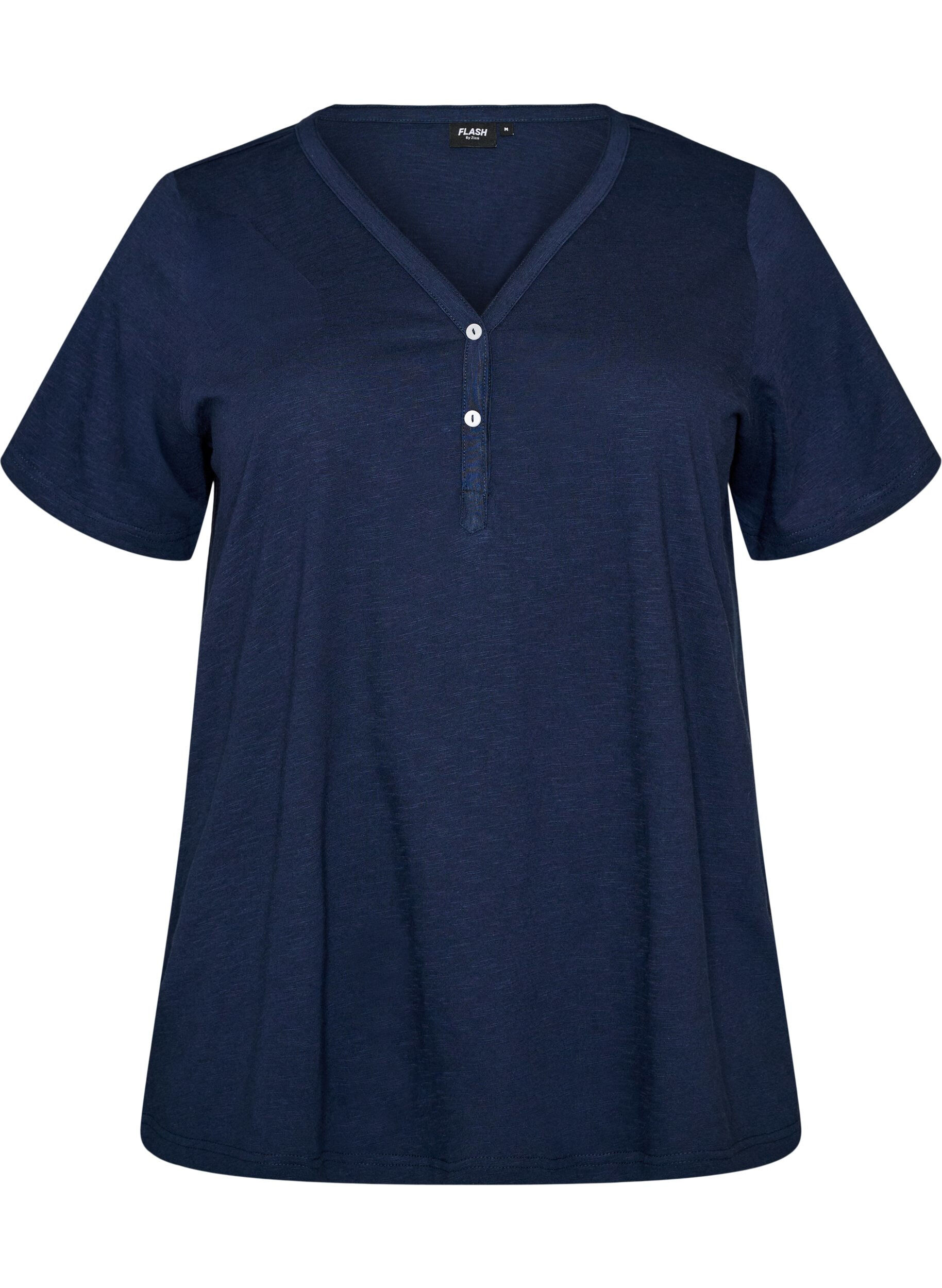 FLASH - T-Shirt mit Knopfleiste