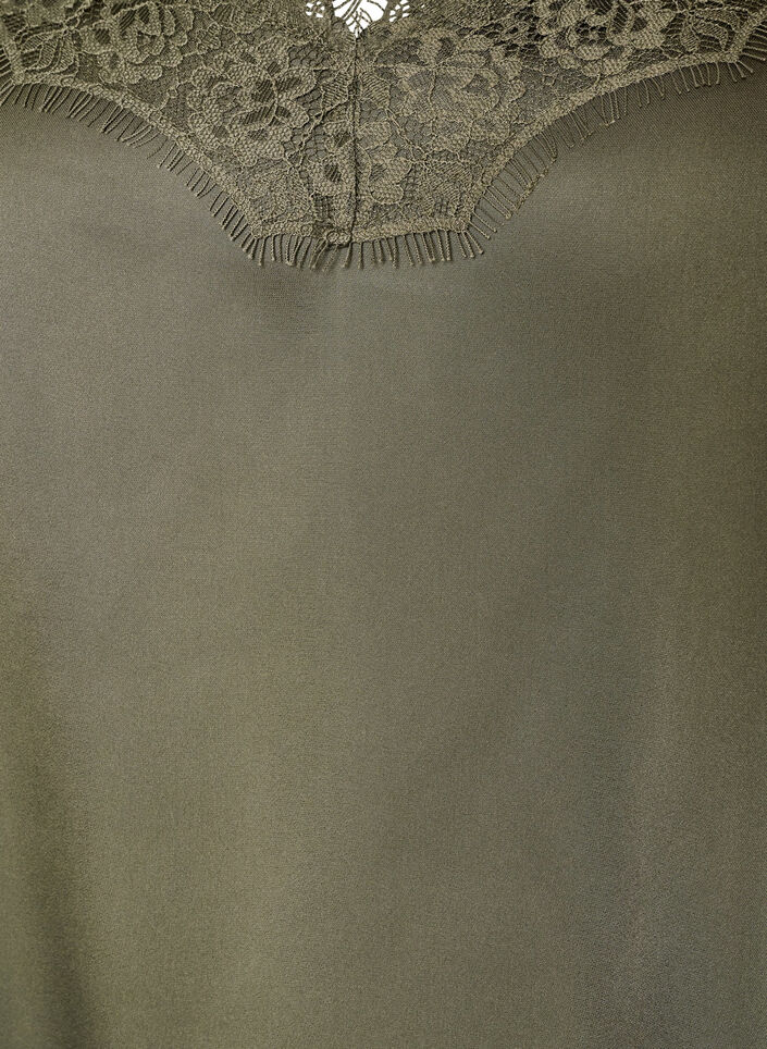 Tr&auml;gertop mit Spitze und asymmetrischem Saum, Gr&uuml;n, Packshot image number 2