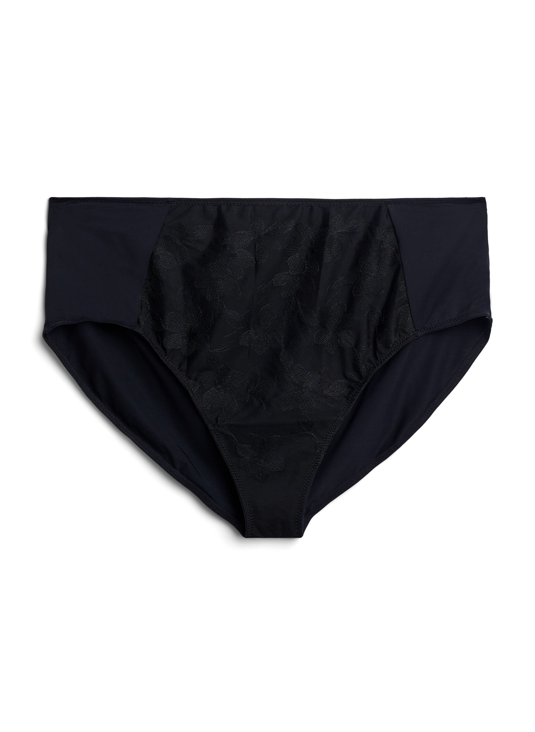 Culottes en microfibre avec r&eacute;sille et broderie