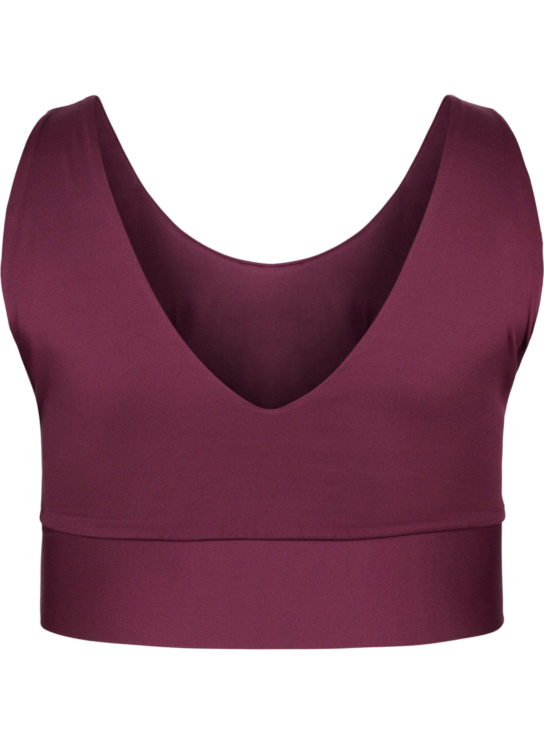Zizzi CORE, MID SUPPORT SPORTS BRA - Sport-BH mit V-R&uuml;cken, Fig, Packshot image number 1