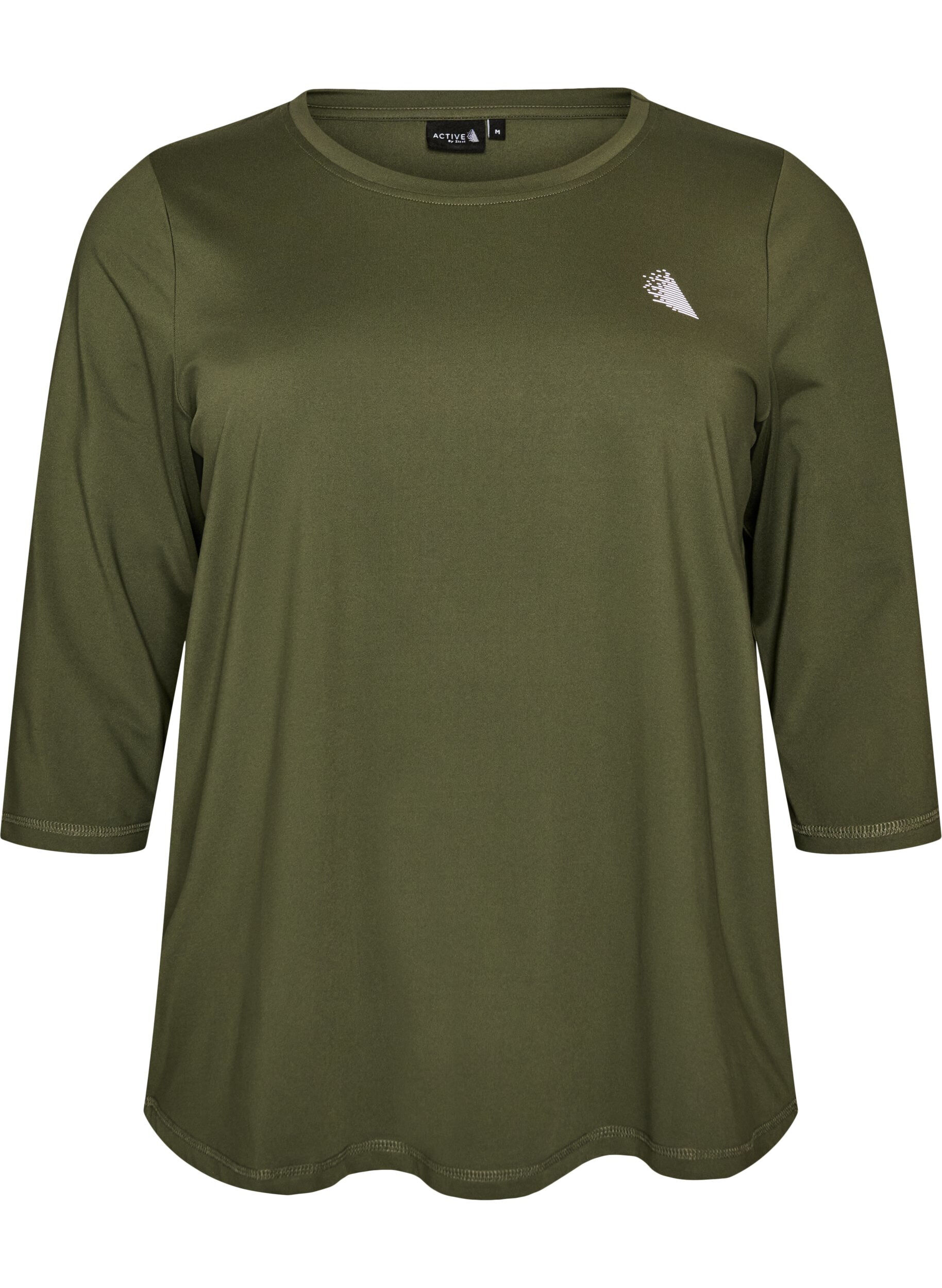 ZizziSports top with 3/4 sleeves, Vert, Packshot image number 0