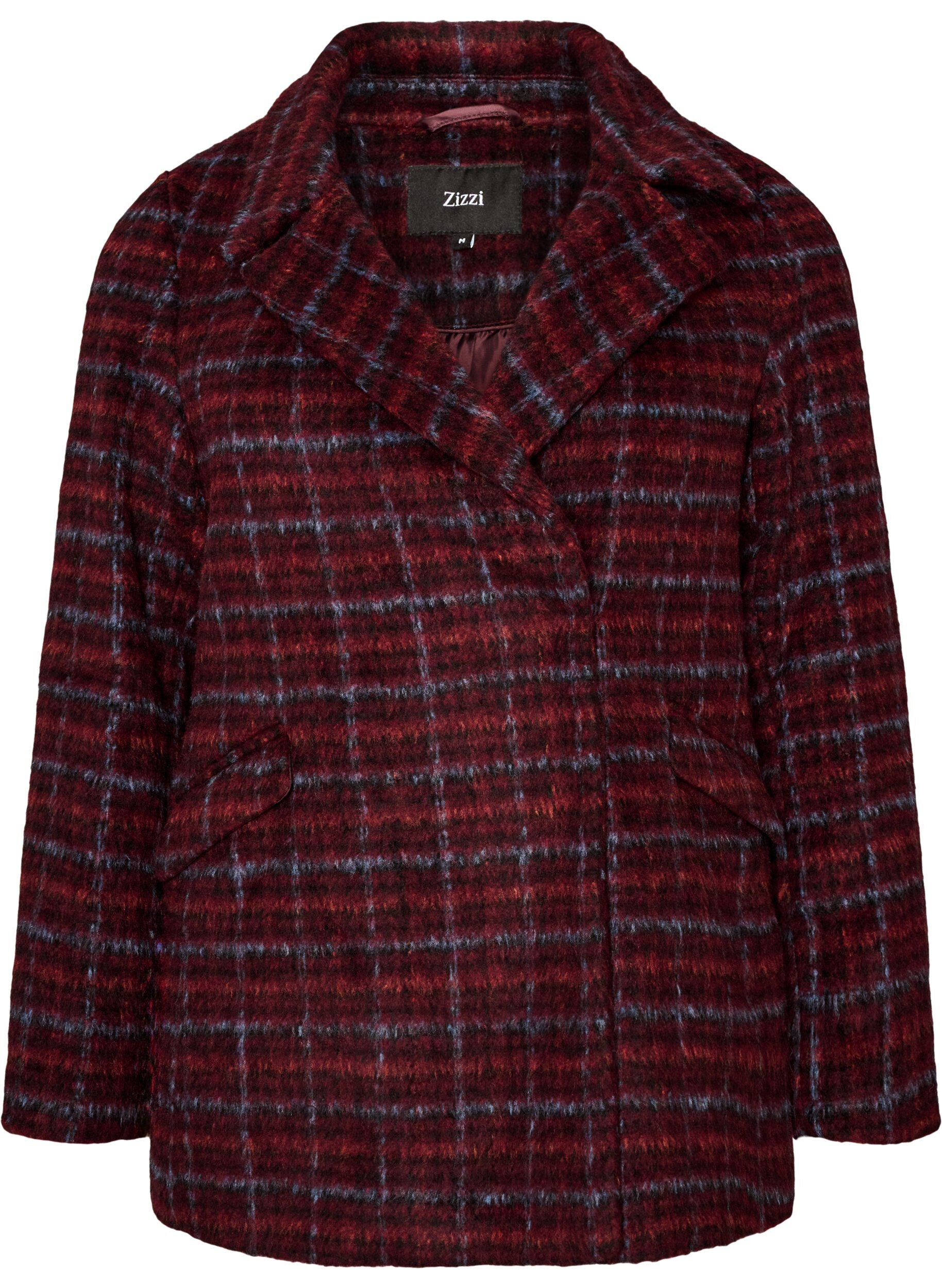 Veste &agrave; carreaux avec poches