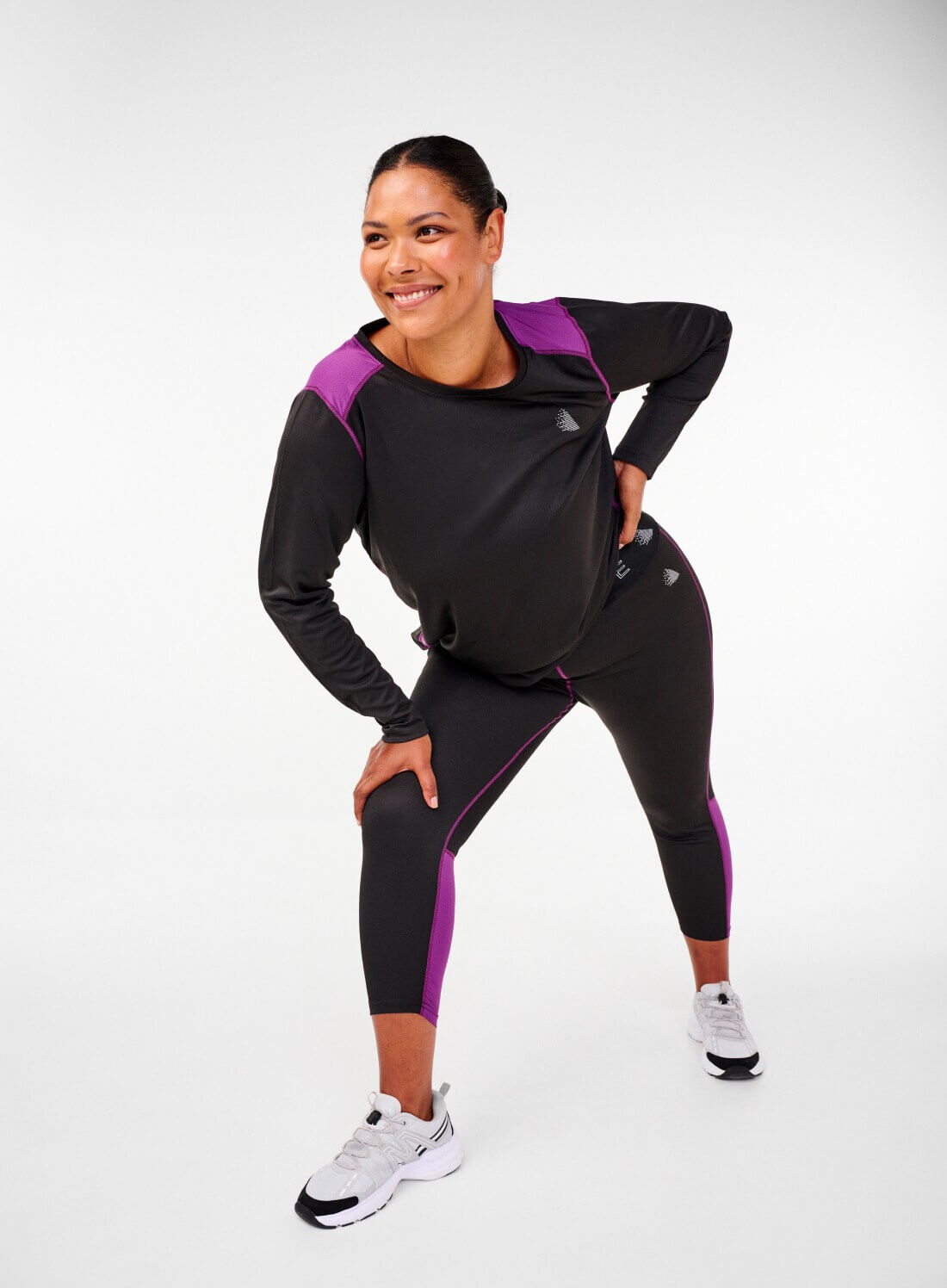 Zizzi Maillot de ski bicolore &agrave; manches longues, , Model