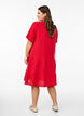 Robe courte en mousseline de coton avec motif, Rouge, Model image number 2
