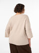 Blouse en maille avec de petits motifs brod&eacute;s, Beige, Model image number 2