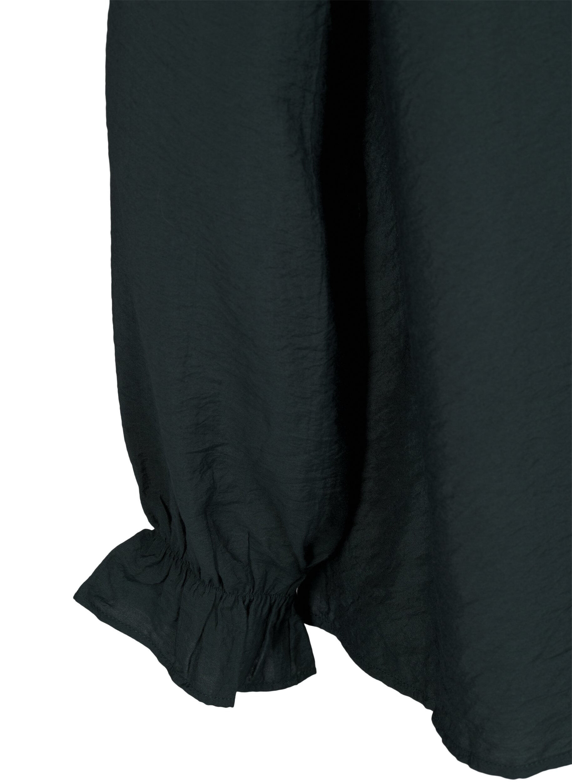 Zizzi Chemisier &agrave; manches longues avec un col en V, Scarab, Packshot image number 3